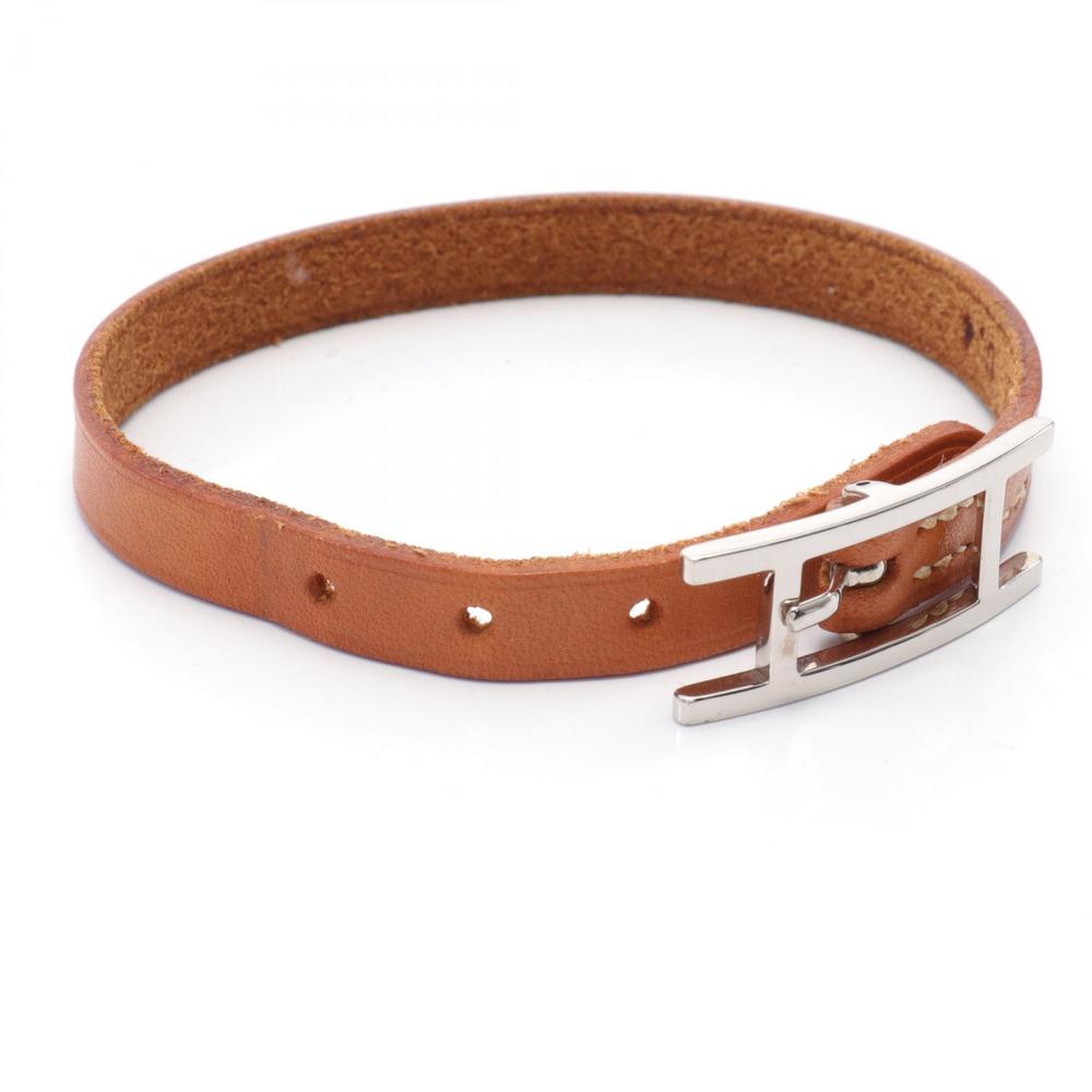 Hermes Hermes Leather Stainless Steel Bracelet Leather Bracelet - Picture 3 of 5